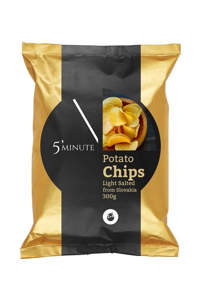 Potato Chips 5 Minute Black Gold Circle