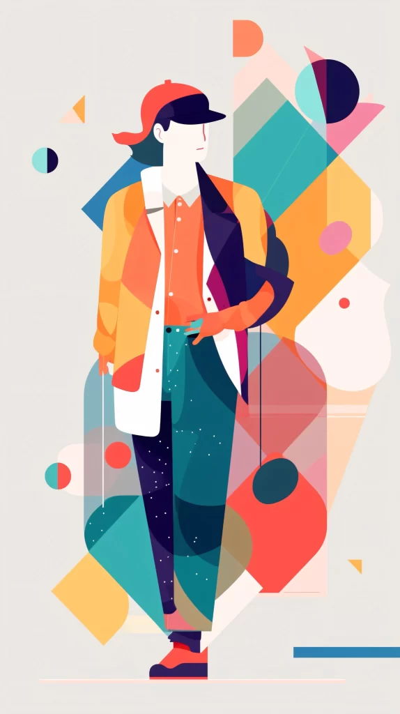 Professional Multicolored Abstract Geometric Shapes gray Modern