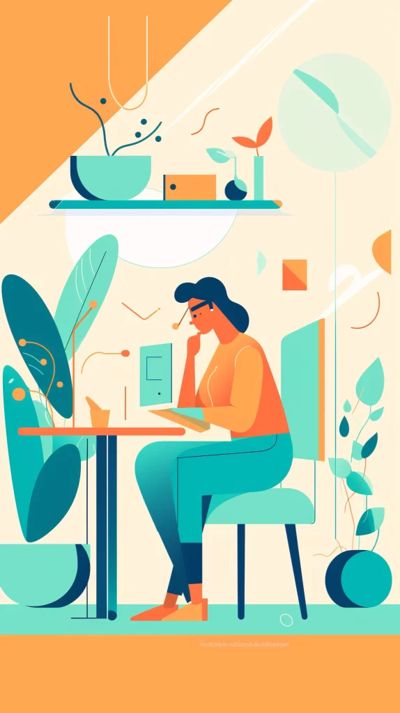 Professional Orange Green Abstract Vector Illustration Modern