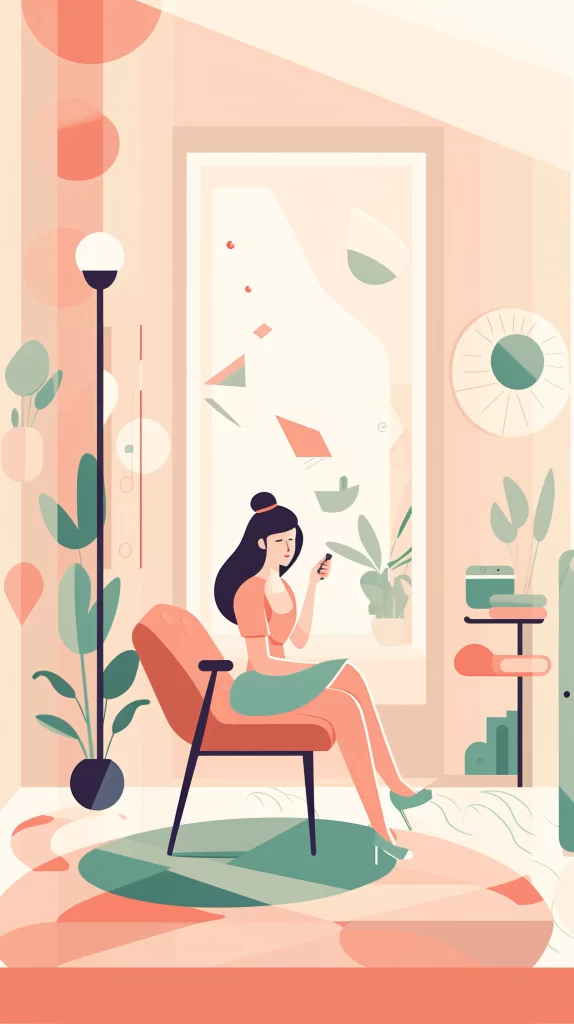 Professional Pink Green Vector Illustration Modern