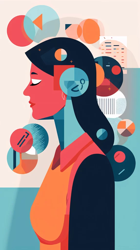Professional Red Blue Orange Abstract Vector