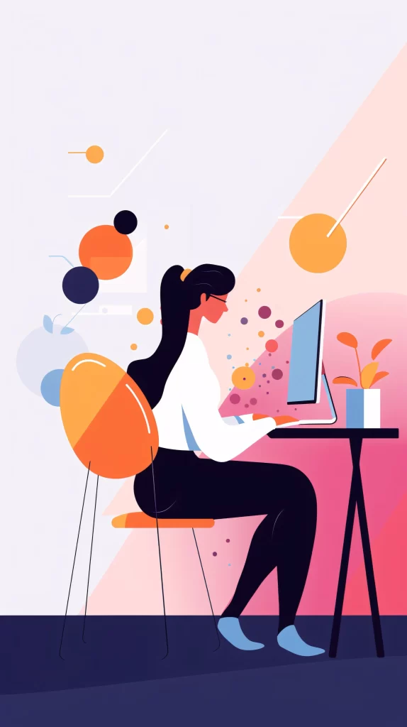 Professional White Black Orange Abstract Illustration