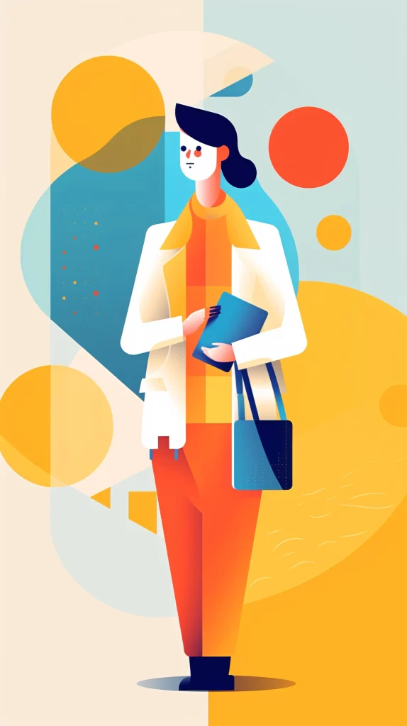 Professional White Blue Orange Abstract Modern