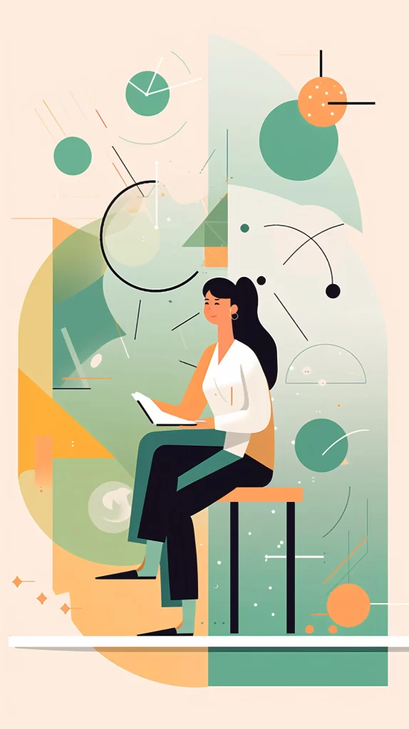 Professional White Green Abstract Vector Illustration Modern