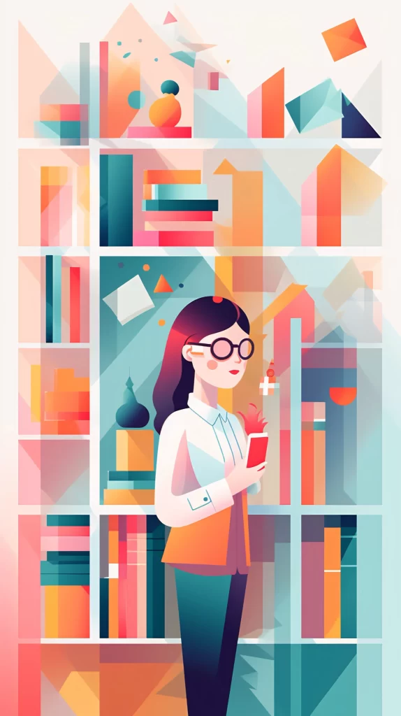 Professional White Orange Geometric Digital Illustration