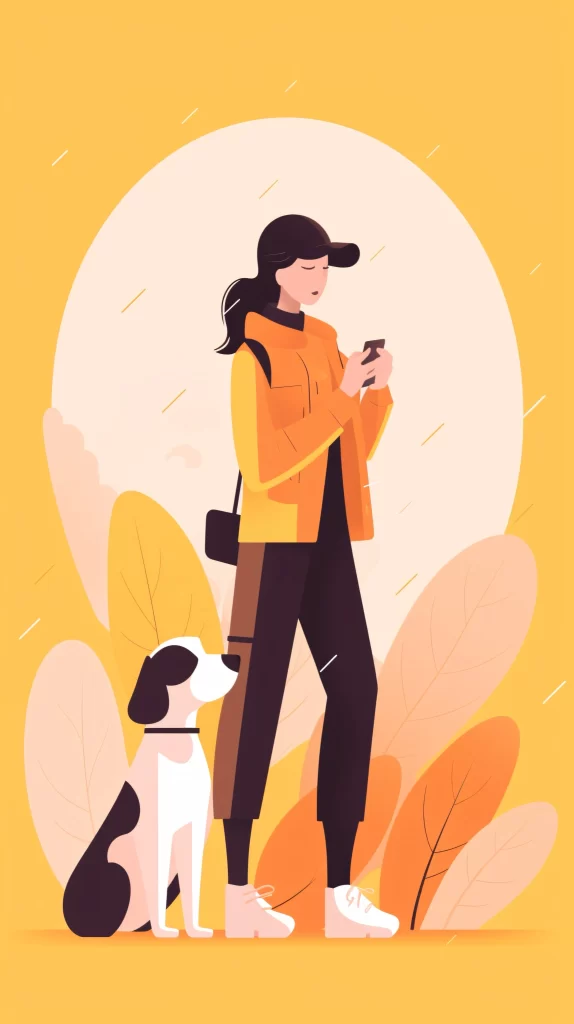 Professional Yellow Smartphone Illustration Modern