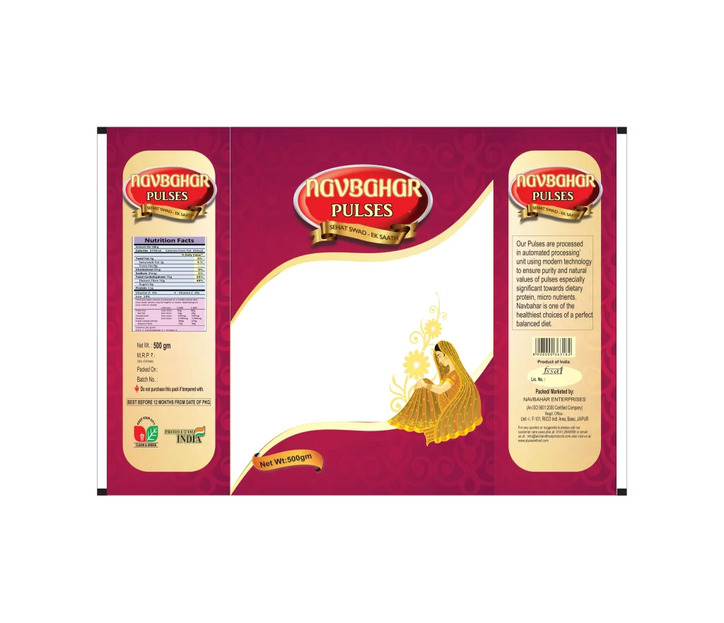 Pulses Navbhar Brand Red Gold Traditional