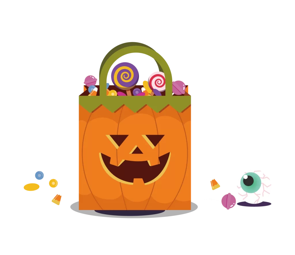 Pumpkin Bag Lollipops Candy Corn Eye Halloween
