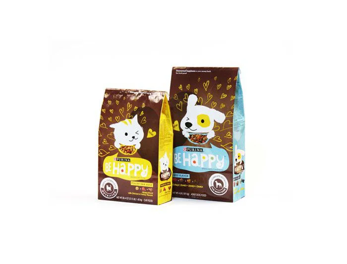 Purina Dog Food Chicken Brown Yellow Illustration