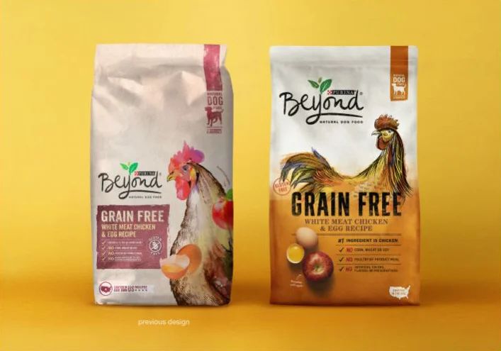 Purina Dog Food Grain Free Chicken Egg Recipe Natural Illustration Yellow White