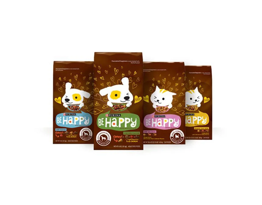 Purina Pet Treats Chicken Brown Bag Illustration