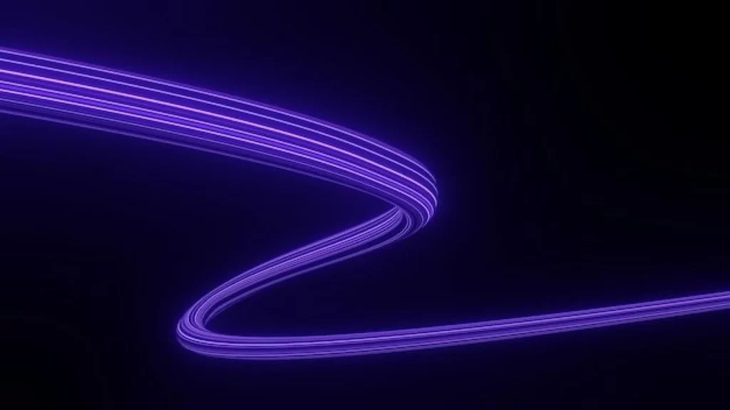 Purple Light Trails Abstract Art