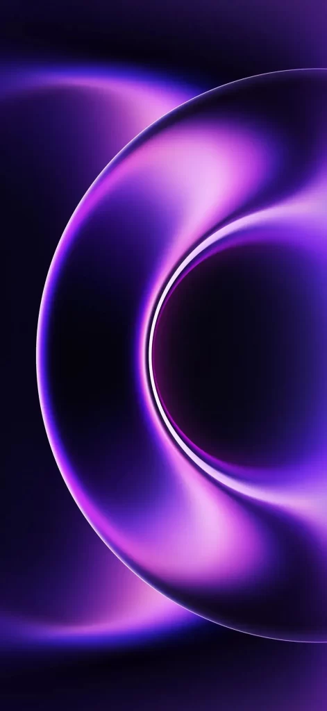 Purple Neon Gradient Spiral Wave