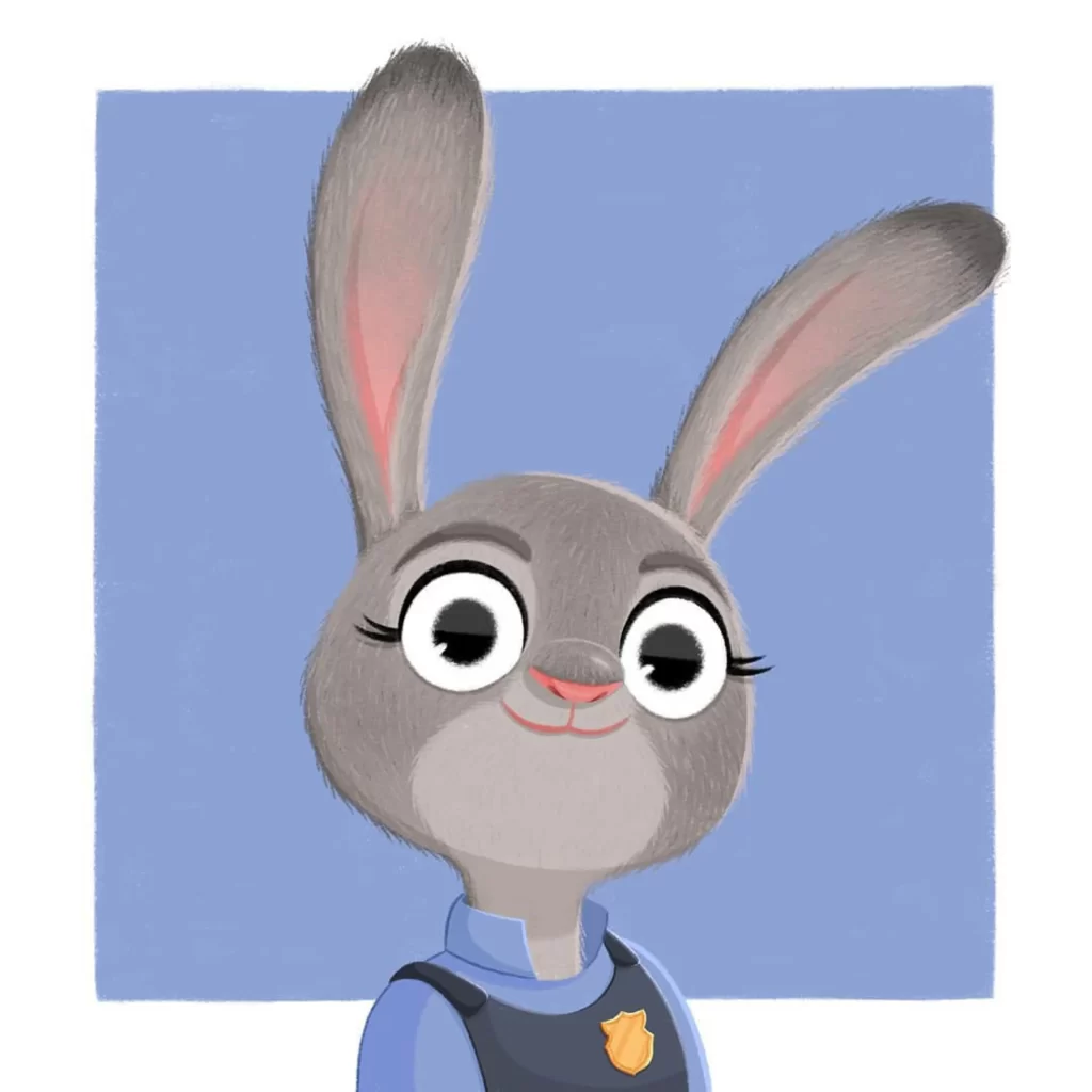 Rabbit Character Police Uniform Badge Eleonore Pelluau