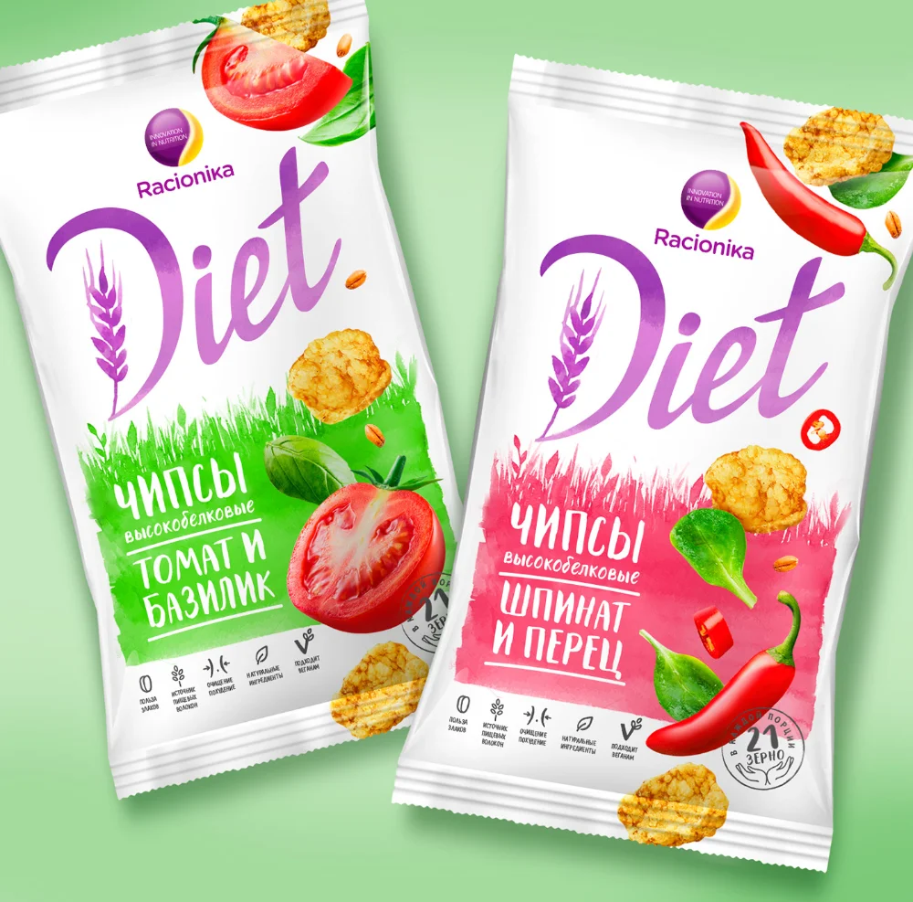 Racionika Diet Snacks Tomato Basil Spinach Pepper