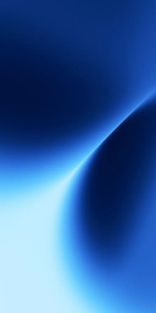 Radiant Blue Crescent Illuminates Darkened Curve