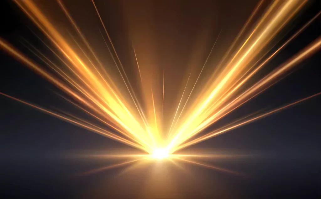 Radiant Golden Light Rays Diagonal Gradient
