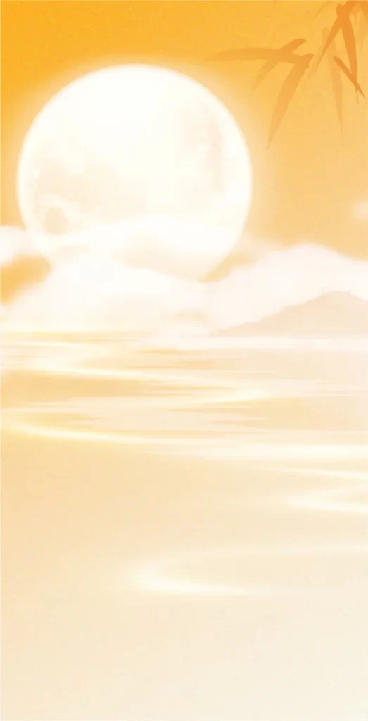 Radiant Yellow Sunset with Bamboo Silhouette