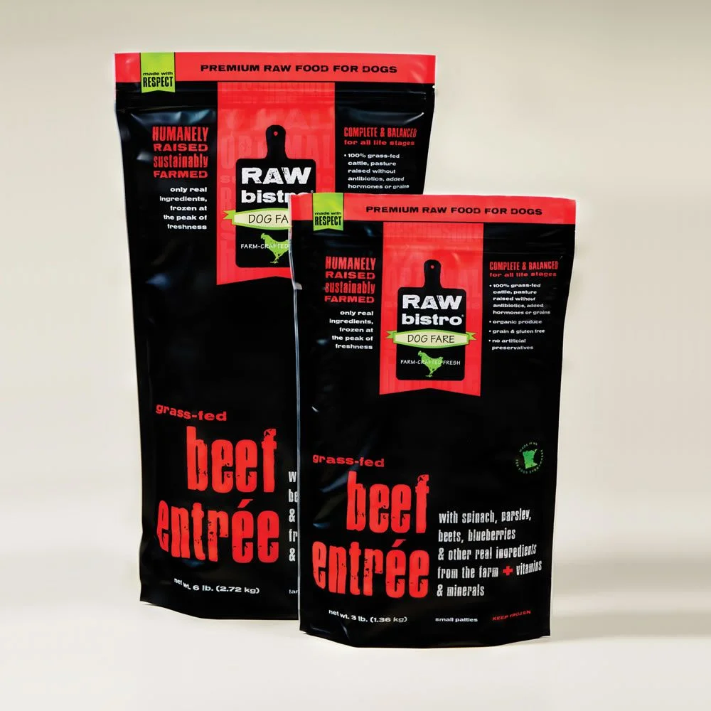 Raw Bistro Dog Food Beet Entree Black Red Green