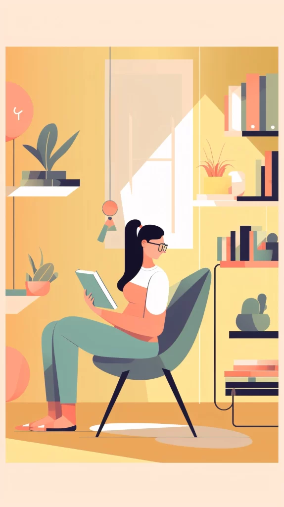 Reading Yellow Green Orange Modern Flat