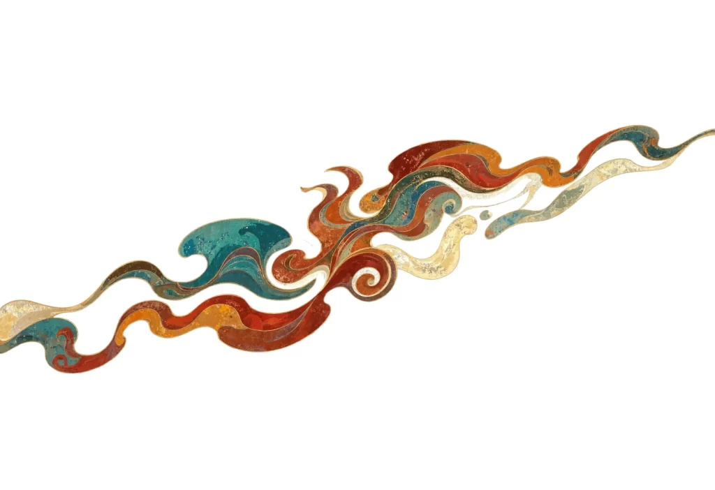 Red Blue Green Yellow White Dunhuang