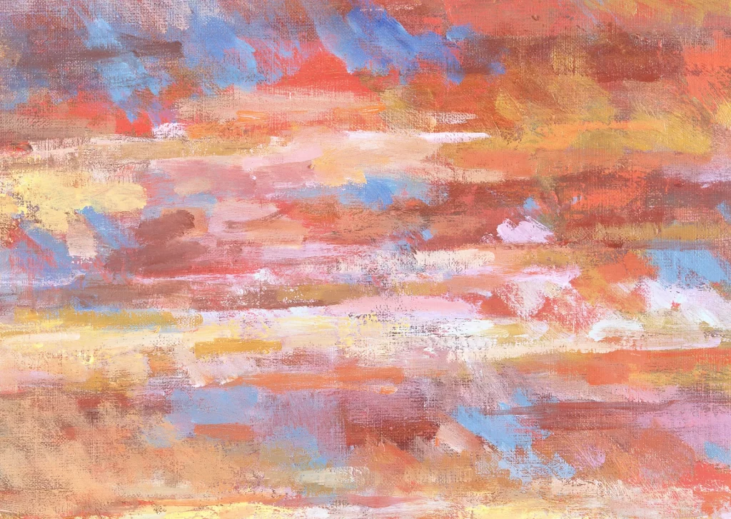 Red Blue Yellow Impasto Oil Painting Texture Dynamic neutral Brushstrokes