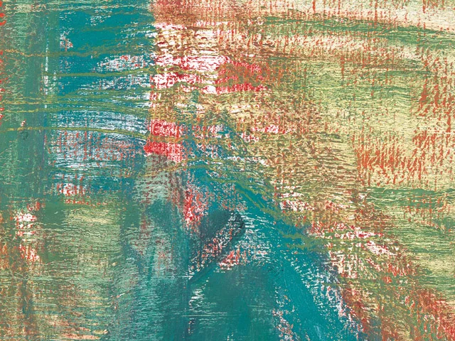 Red Green Blue Impasto Oil Painting Texture Rough Brushstrokes