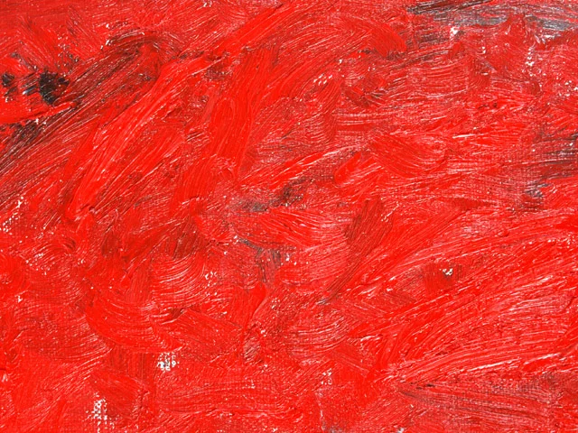 Red Impasto Oil Painting Texture Dynamic Brushstrokes