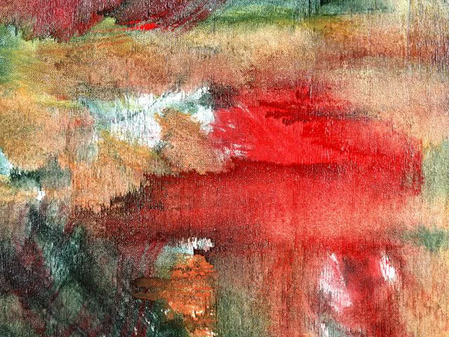 Red Impasto Oil Painting Texture Dynamic neutral Brushstrokes