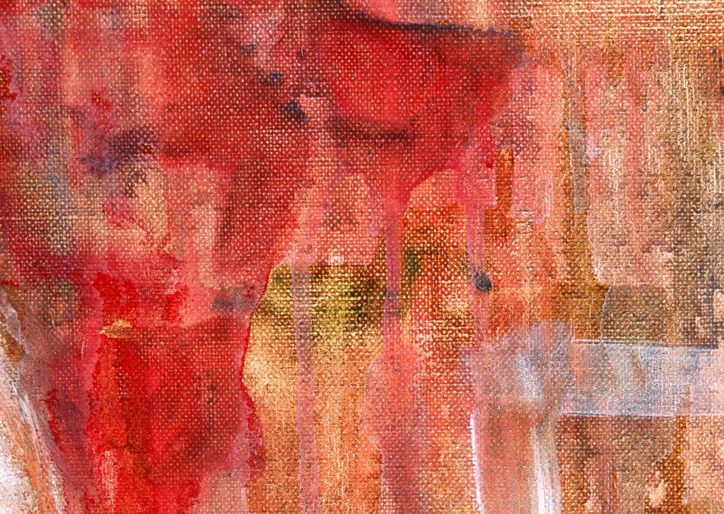 Red Impasto Oil Painting Texture Dynamic neutral Brushstrokes