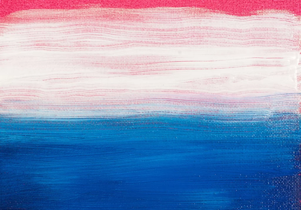 Red White Blue Impasto Oil Painting Texture Bold Brushstrokes