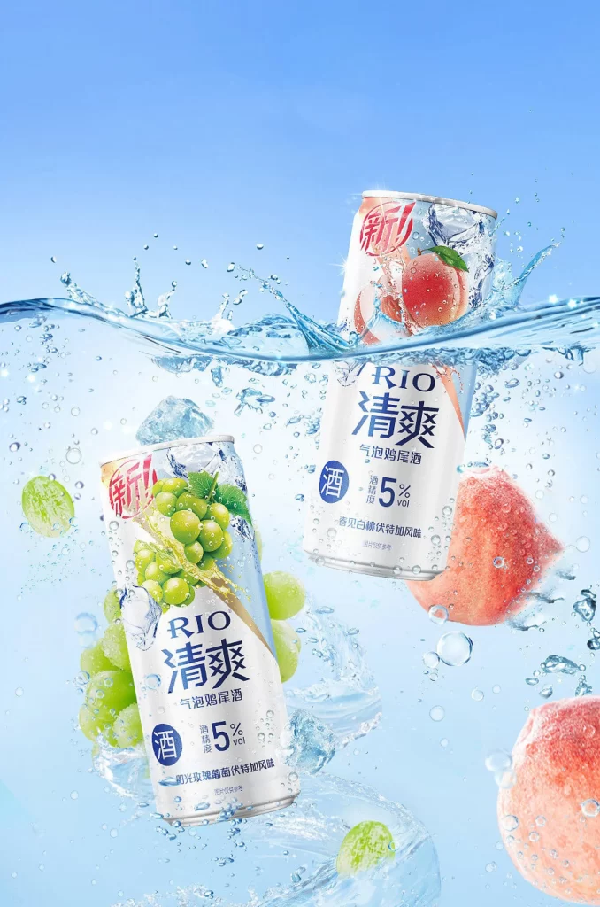 Refreshing Beverages Grape Flavor Peach Flavor Sparkling Wine Rio Brand