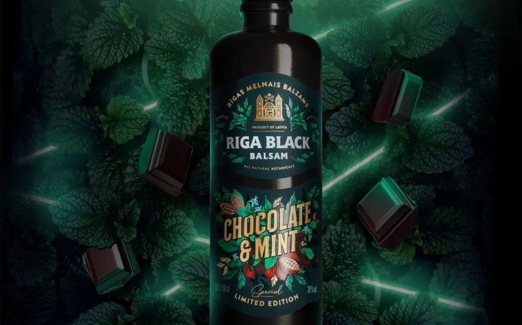 Riga Black Balsam Chocolate Mint Special Limited Edition Dark Green Gold