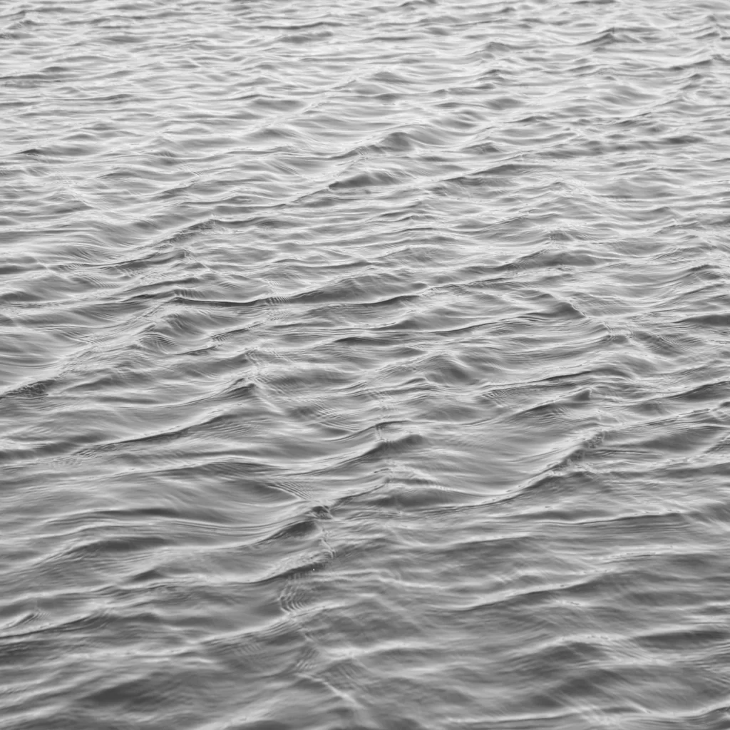 Rippling Water Surface Reflections Monochrome Calm