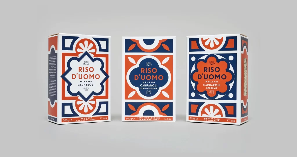 Riso Duomo Carnaroli Colors Modern Typography
