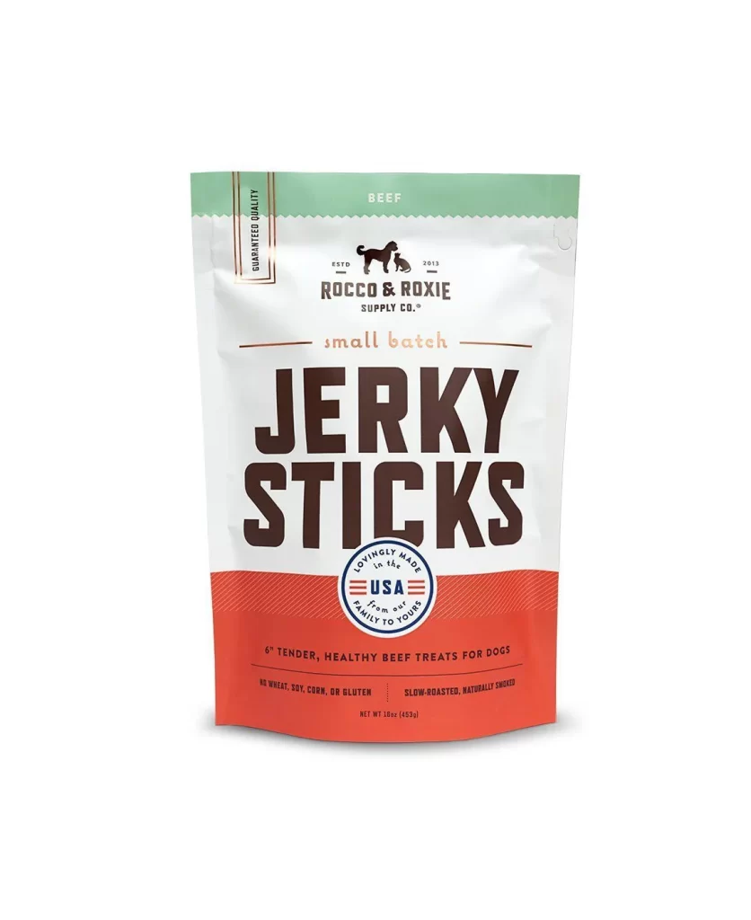 Rocco Roxie Jerky Sticks Beef Red White