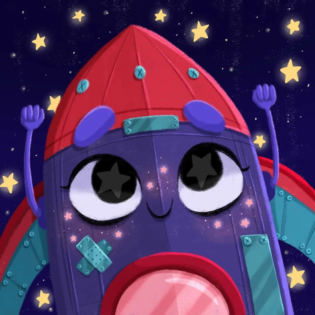 Rocket Character Space Adventure Fantasy Eleonore Pelluau