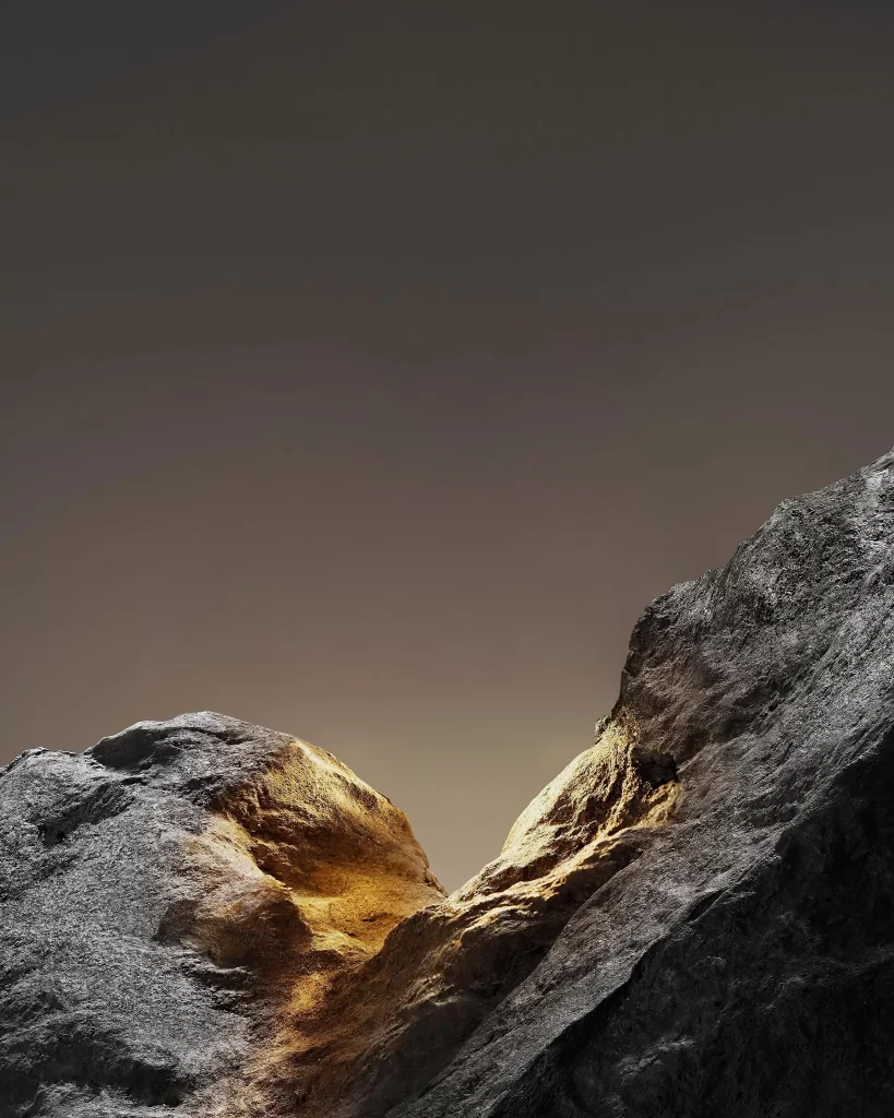 Rocky Mountain Landscape Golden Light Shadows Peaks