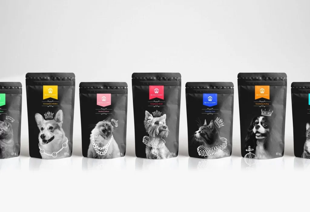Royal Canin Dog Food Cat Food Chicken Salmon Tuna Turkey Venison Black White