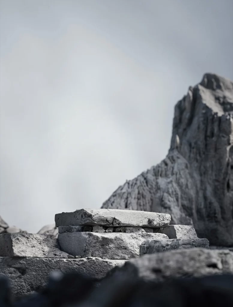 Ruins Mountain Sky Texture