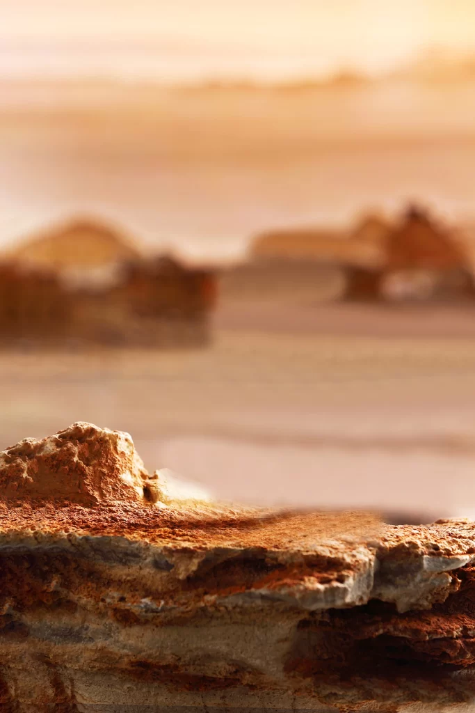 Rusty Rocks Desert Landscape
