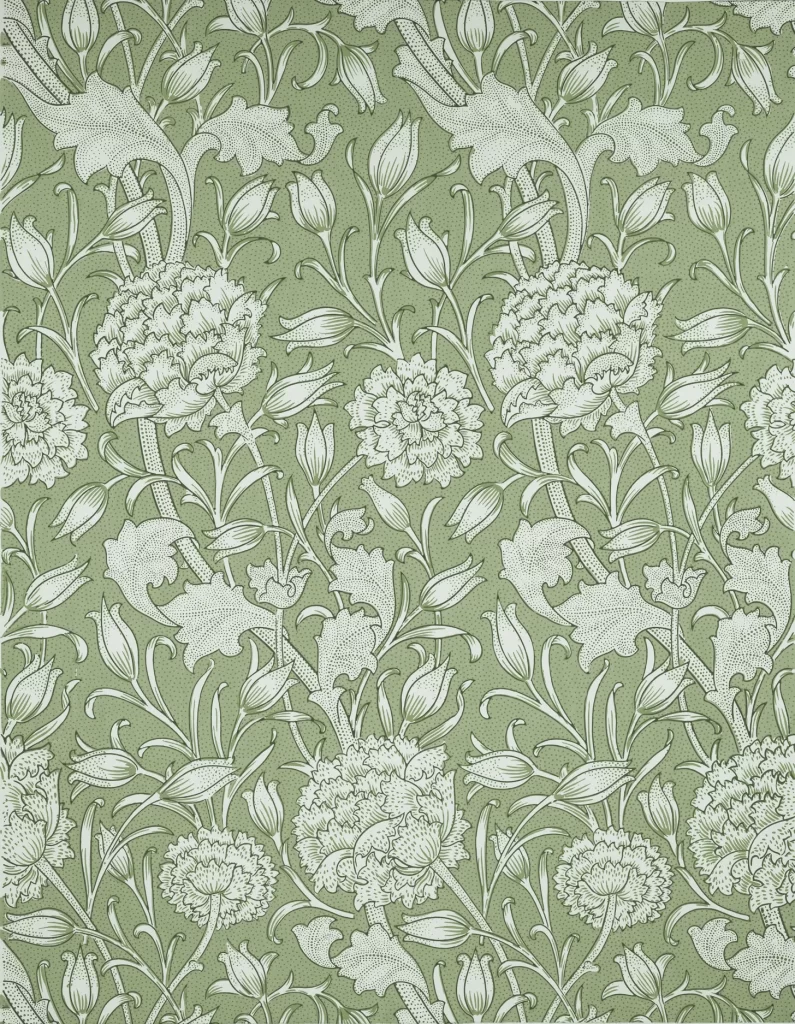 Sage Green Peony Vine Arabesque William Morris