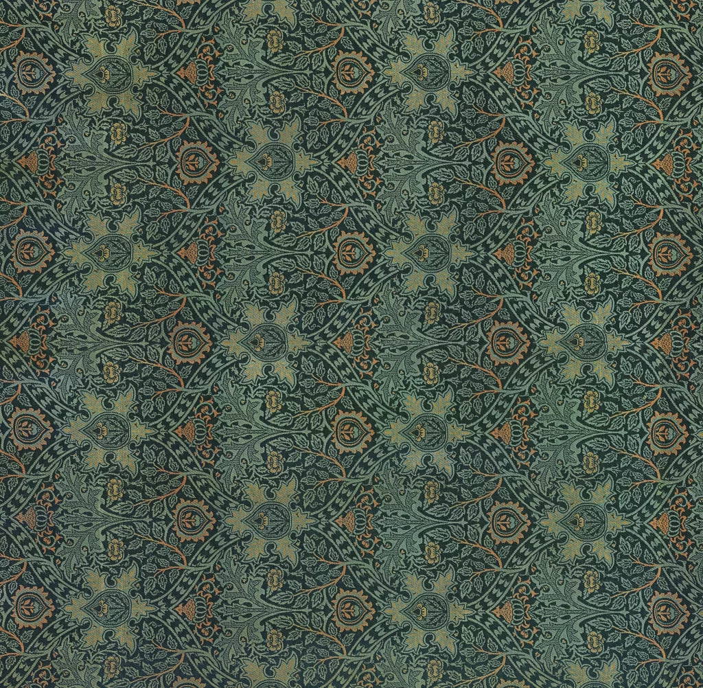 Sage Green Vine Arabesque Terracotta Flowers William Morris