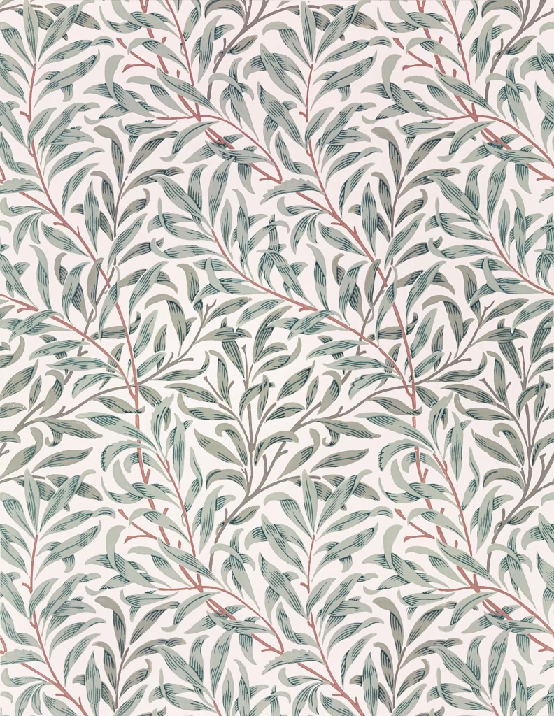 Sage Green Willow Vine Terracotta Branches William Morris