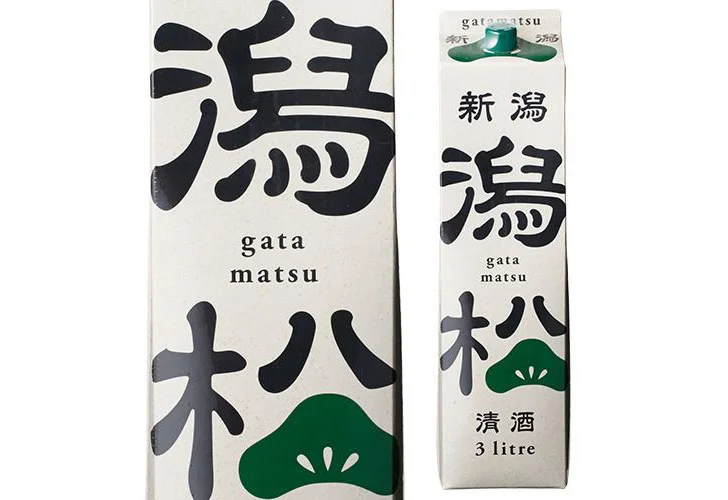 Sake Packaging Japanese Characters Green White Minimalist Design