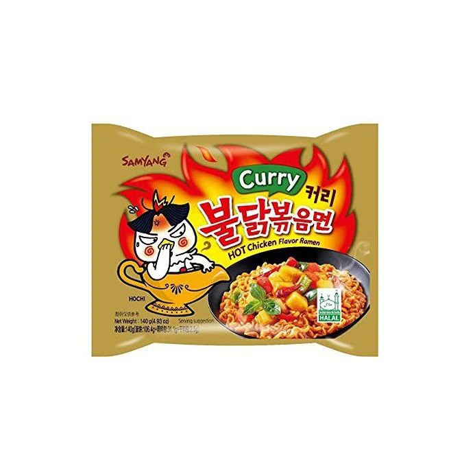 SAMYANG Ramen Curry Chicken Flavor Yellow Red Cartoon