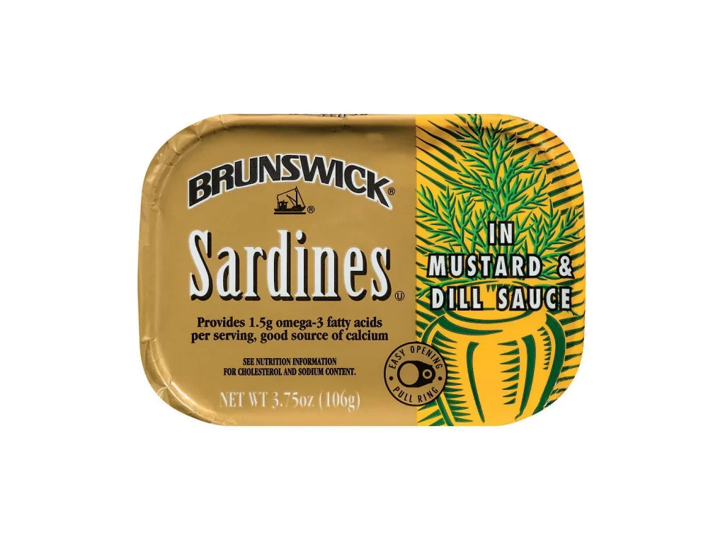 Sardines Mustard Dill Sauce Gold Yellow
