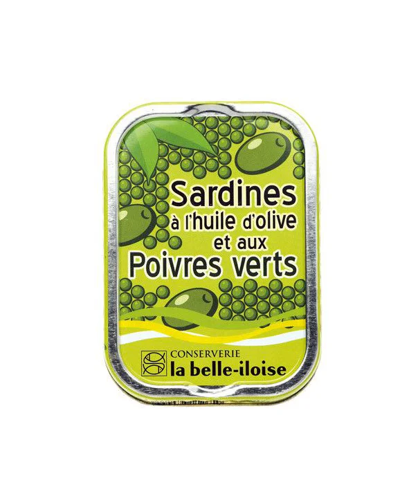 Sardines Olive Oil Green Peppers Retro Illustration