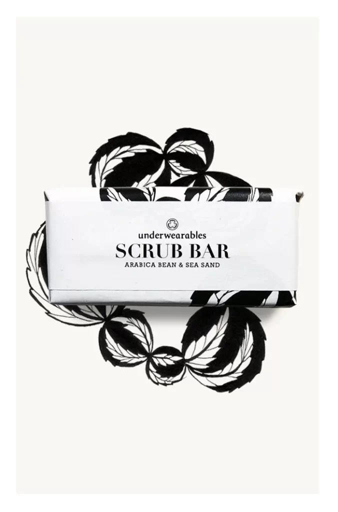 Scrub Bar White Black Minimalist Packaging Design