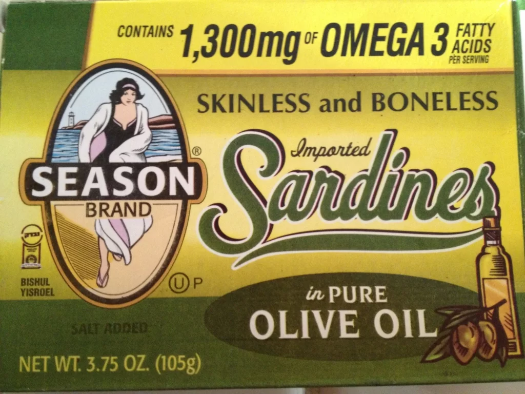 Season Brand Sardines Olive Oil Retro Illustration